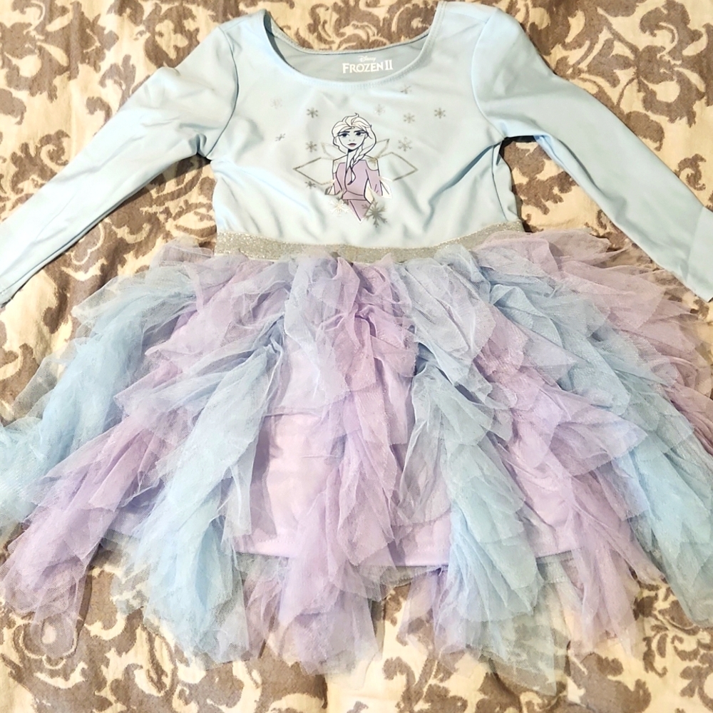 3T Frozen 2 Elsa Leotard long-sleeved dress